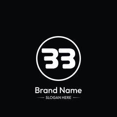 BB Letter Logo Design. Black Background.