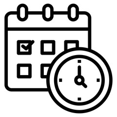 Schedule Optimization  Icon Element For Design