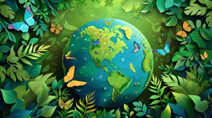 Endangered Species Day poster illustration for celebration purposes