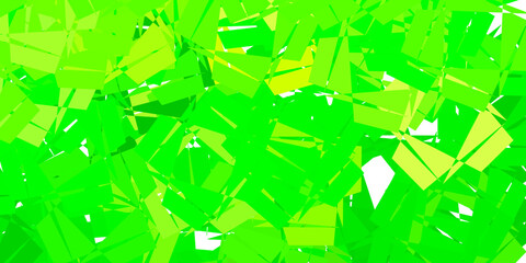 Light green, yellow vector polygonal pattern.