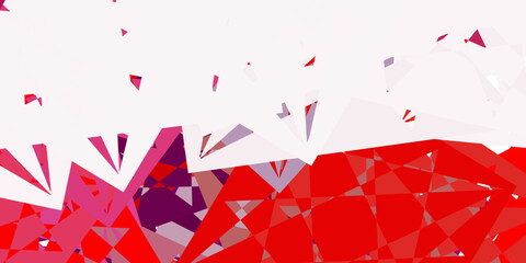 Light Pink, Red vector background with polygonal forms.