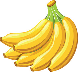 Realistic Cartoon Peel banana icon vector illustrations on white background generated by Ai