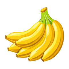 Realistic Cartoon Peel banana icon vector illustrations on white background generated by Ai