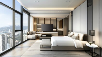 contemporary ideas design element room mockup template showcase backdrop bedroom with daylight cosy interior. tawassul