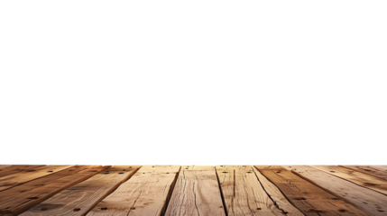 Wooden table in cafe transparent, isolated on white. PNG.