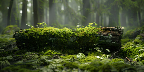 A  lush green forest with trees and moss,forest scene, rich greenery, dense forest, forest path,
