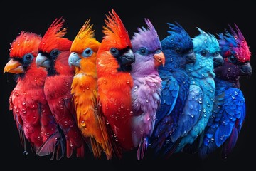 Obraz premium Unique and Vibrant Illustrations of Diverse Animals: Artistic Collection of Diverse Animals