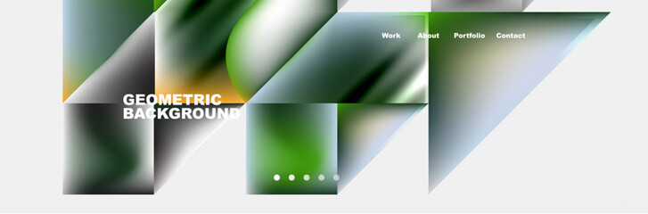 Abstract geometric shapes web design page. Vector Illustration For Wallpaper, Banner, Background, Card, Book Illustration, landing page