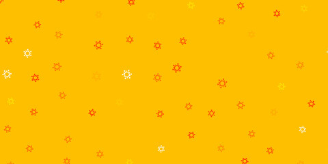 Light orange vector pattern with coronavirus elements.