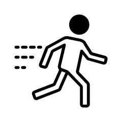 Vector solid black icon for Run