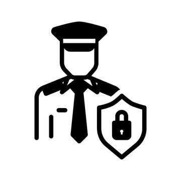 recommend clip art: Vector solid black icon for Security