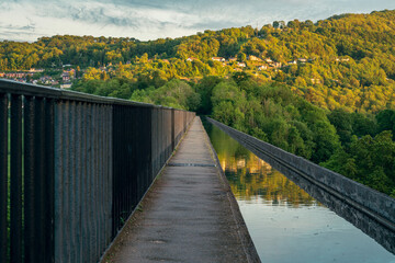 The Pontcysyllte Aqueduct in Trevor, Wales, UK