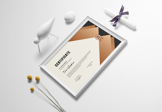 Gold Silver Bronze Rank Achievement Certificate Template Layout