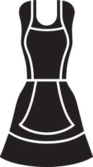 minimal female apron  icon silhouette