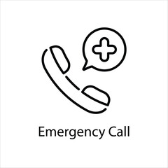 Emergency Call vector icon