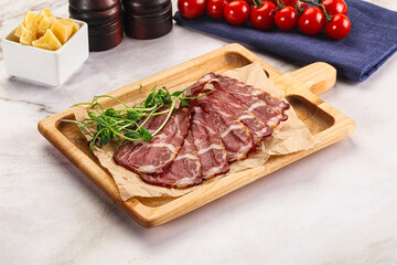 Italian pork sausage - prosciutto crudo