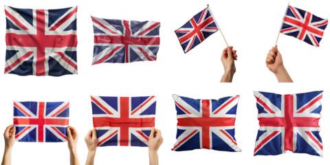 England nation flag png collection set no background for sample decoration.
