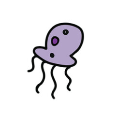 Sea animals under the sea vector