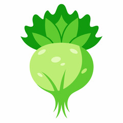 Celeriac vector art illustration silhouette