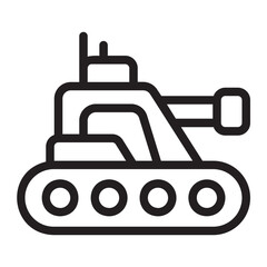 Obraz premium tank line icon