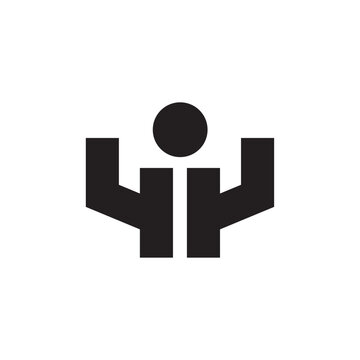 people cactos logo design icon.