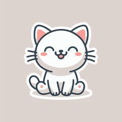 Cat vector illustration character design stickers funny cats Doodle cartoon style