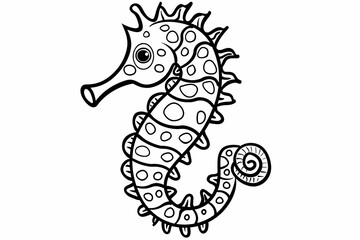 coloring picture of seahorse
