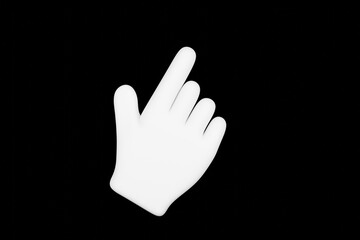 hand in black glove, icon