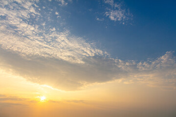Beautiful sky at sunset as a background