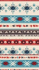Pattern knitting flat design front view winter hobbies theme water color Splitcomplementary color scheme - obrazy, fototapety, plakaty
