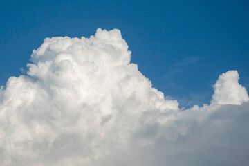 White clouds and blue sky