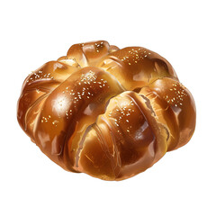 Clipart illustration of brioche on a white background. Suitable for crafting and digital design projects.[A-0002]