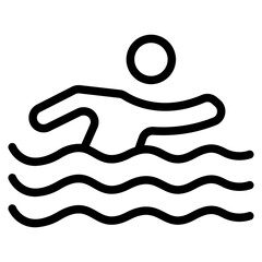 swimming icon vector