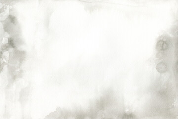 Old paper with stains and streaks. Watercolor gray background with streaks of paint, imitation of the texture of white marble. Blurred abstract background for design in grunge style.