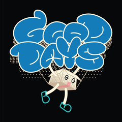 Retro Mascot Character Cartoon Vector.