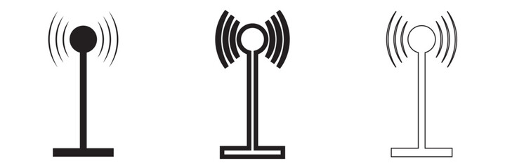Gsm tower icon. Outline gsm tower vector icon for web design isolated on white background