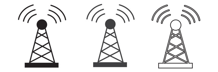 Radio tower icon. Vector.