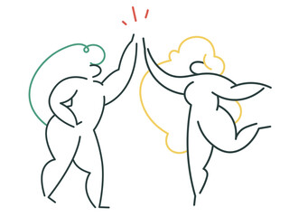 Naklejka premium High five