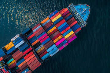 export shipping, Aerial view of Container international shipping