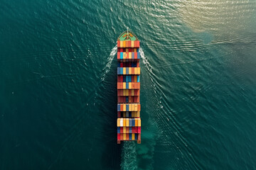export shipping, Aerial view of Container international shipping
