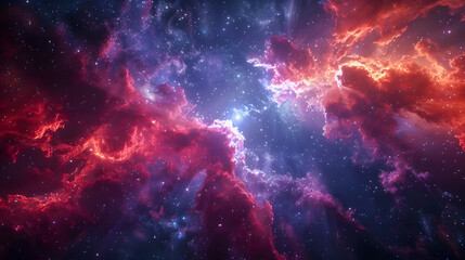 Fototapeta premium Colorful space galaxy cloud nebula. Stary night cosmos. Universe science astronomy. Supernova background wallpaper