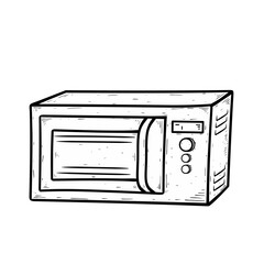 Fototapeta premium Sketch illustration of a microwave