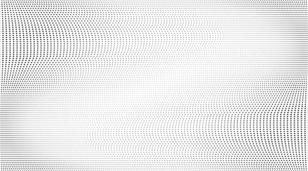 Wavy gradient halftone dots pattern texture background
