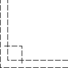 Obraz premium Dash Line Corner