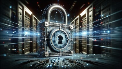 cybersecurity lock and vault