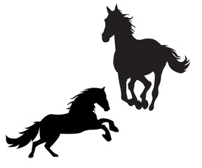 Horse silhouette good for element design, signature, banner element  design and any other design.
