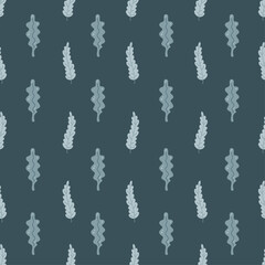 Seaweed seamless pattern in flat style. Sea digital paper. Ocean scrapbooking paper, decor, background, print. Hand drawn vector pattern