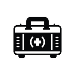 Black solid icon for aid