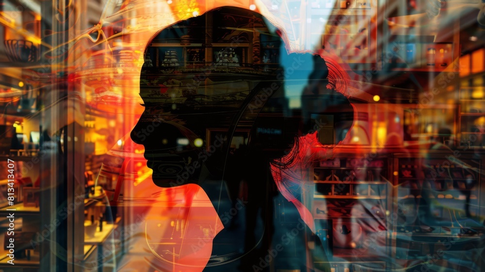 Poster a silhouette of a person standing in front of a window, creating a striking contrast against the lig