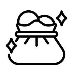 Coin Icon With Line Style 